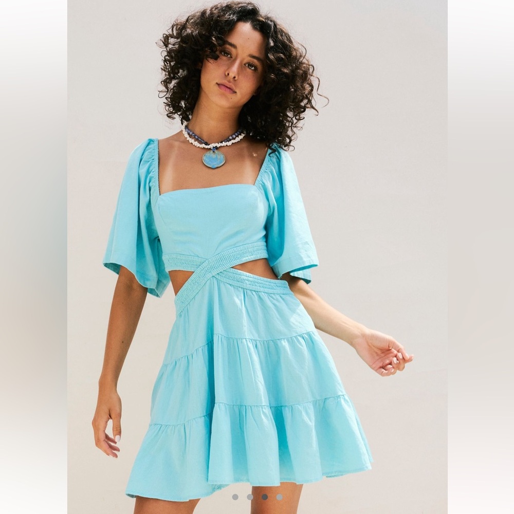 Free People Light Blue Cutout Dress